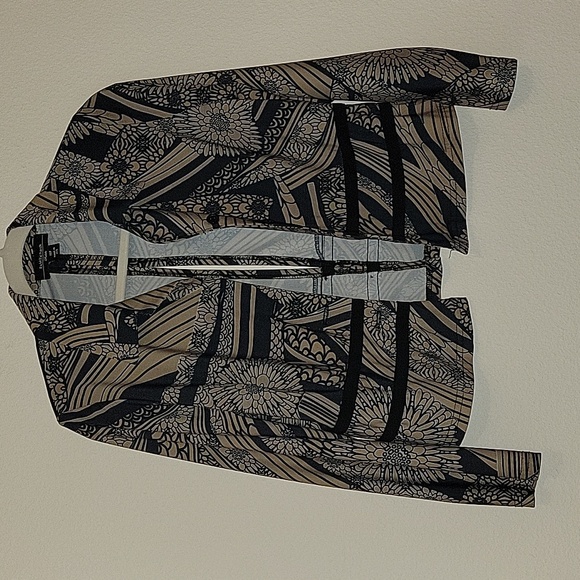 R & M Richards Petite women's jacket dress set, 10P, Black/Tan, GUC - Picture 6 of 9